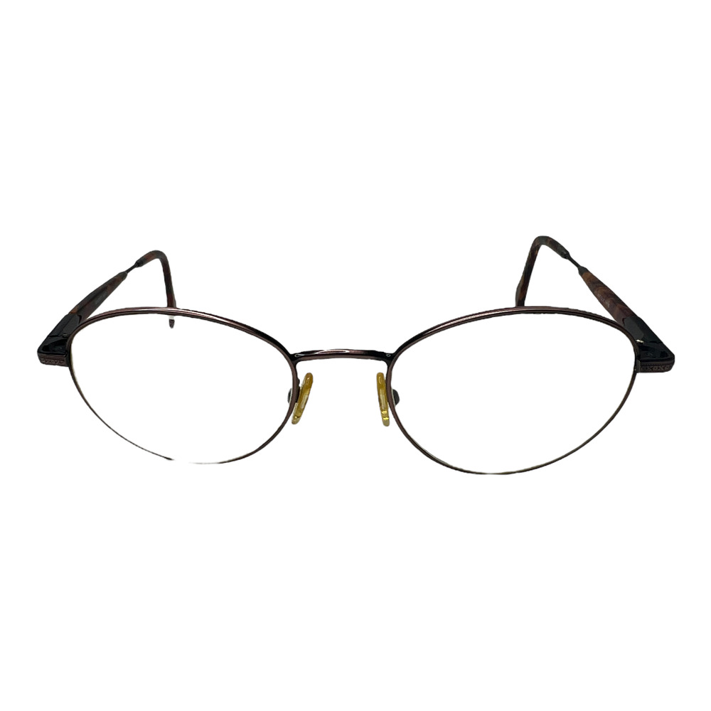 Bridget Eyeglasses Antique Wine Frames Only women Red Tortoise Metal H3592